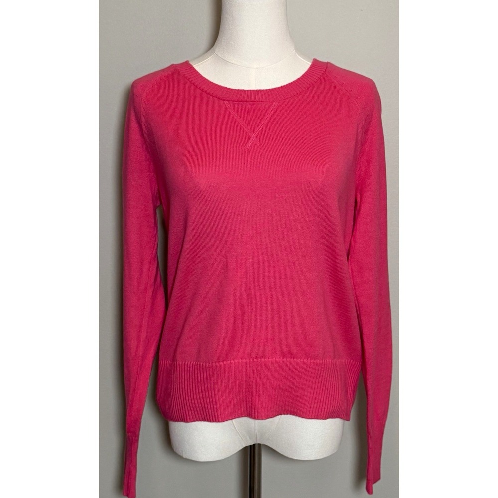 Old Navy Pink Cotton Blend Knit Crew Neck Pullover Sweater Lightweight Womens S